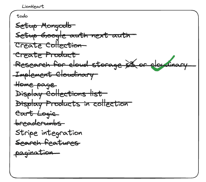 lionhearts todo list